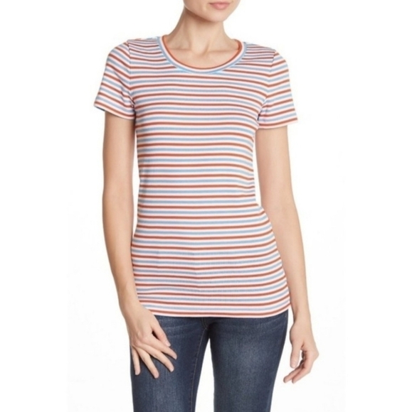 NWT J. Crew Striped Perfect Fit T-Shirt - Picture 1 of 7